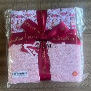 NWT Posh Peanut American Girl Minky Ruffled Luxette Patoo Blanket